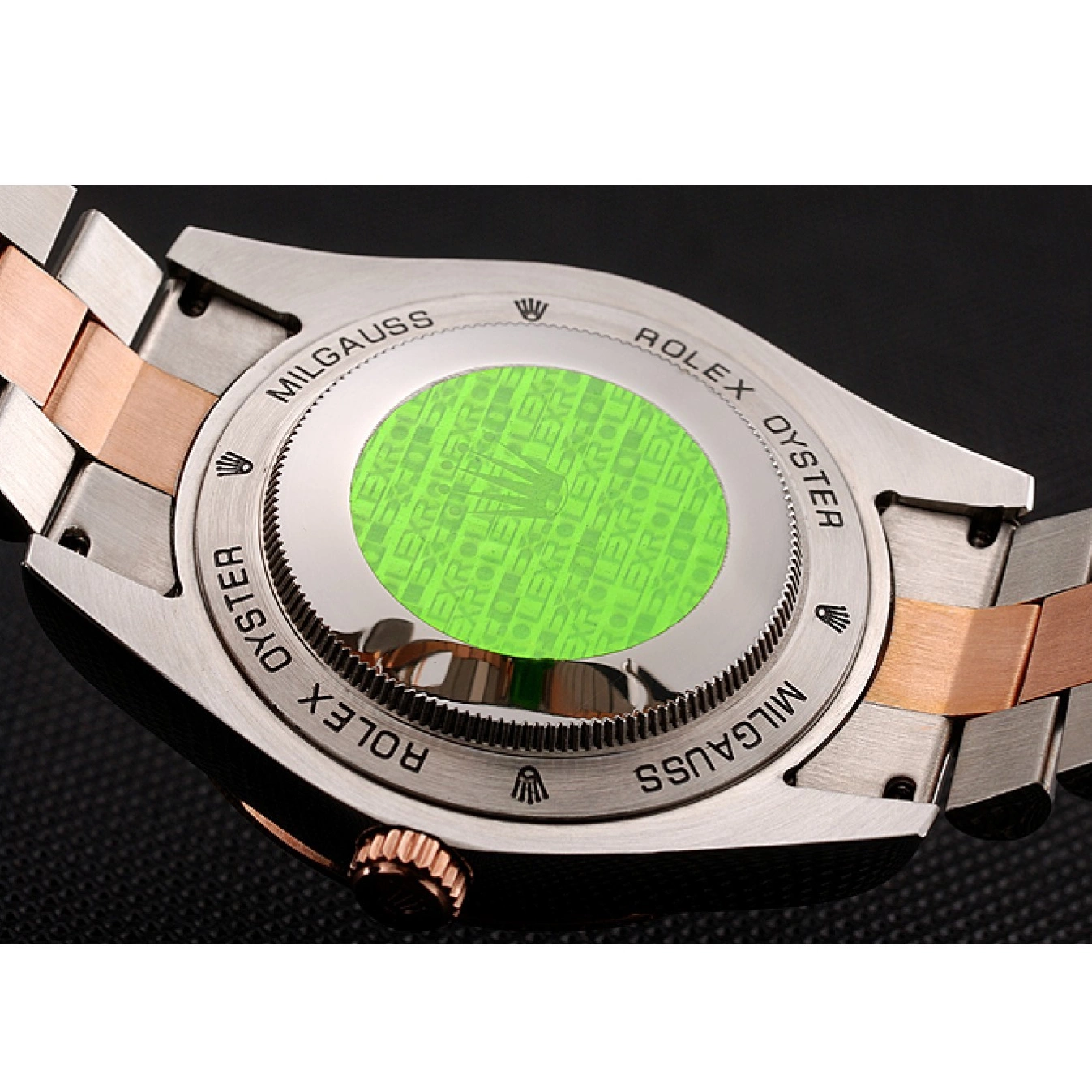 Aaa replica watch 1454106 Rolex Gold Dial And Black Day-Date Rubies Diamonds Swiss Staineless And Rose Steel Bracelet 0629